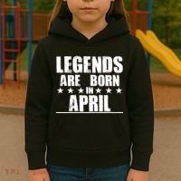 Legends Are Born In April Birthday Kids Hoodie thumb 3