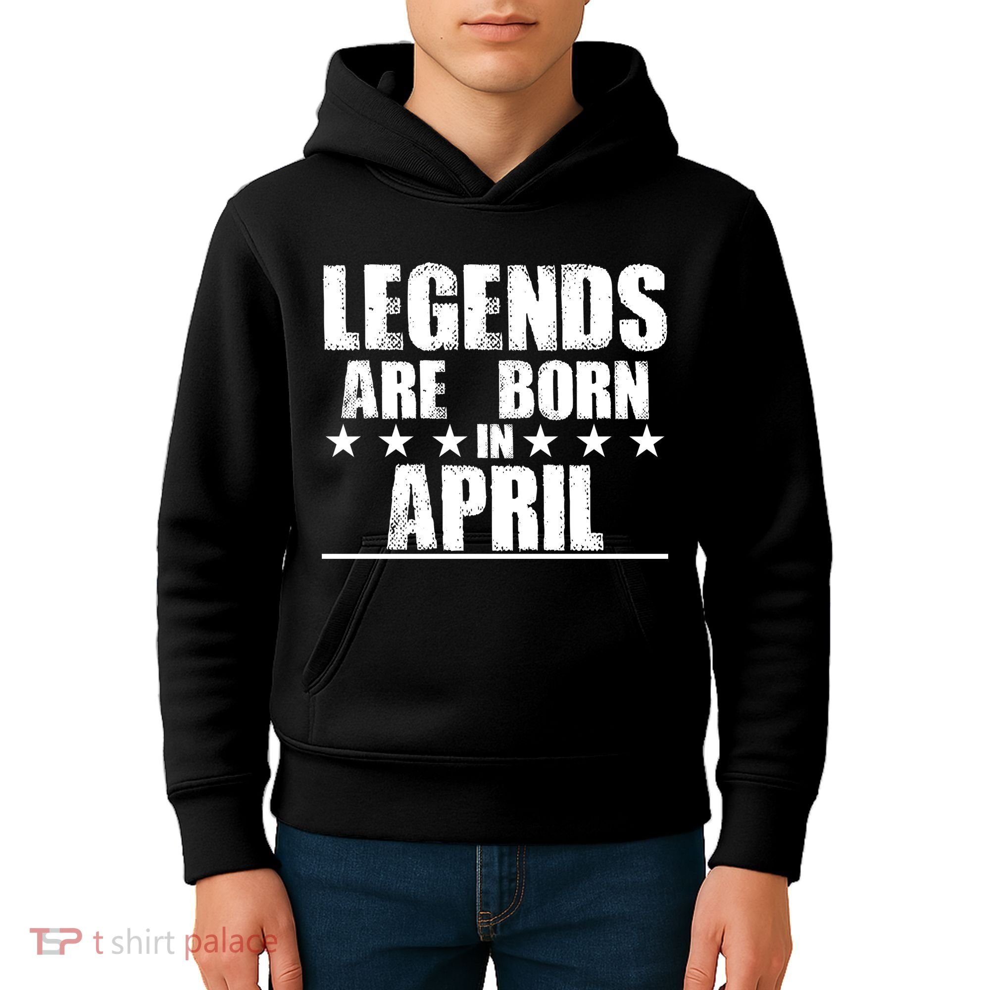Legends Are Born In April Birthday Kids Hoodie