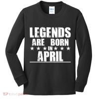 Legends Are Born In April Birthday Kids Long Sleeve Shirt thumb 0