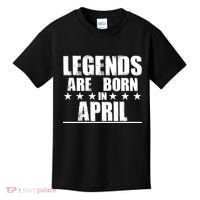Legends Are Born In April Birthday Kids T-Shirt thumb 0