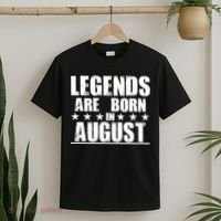Legends Are Born In August Birthday T-Shirt thumb 2