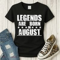 Legends Are Born In August Birthday Women's T-Shirt thumb 3