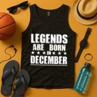 Legends Are Born In December Birthday Tank Top thumb 4