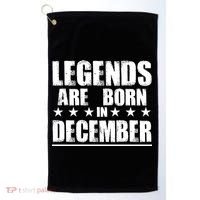 Legends Are Born In December Birthday Golf Towel thumb 0