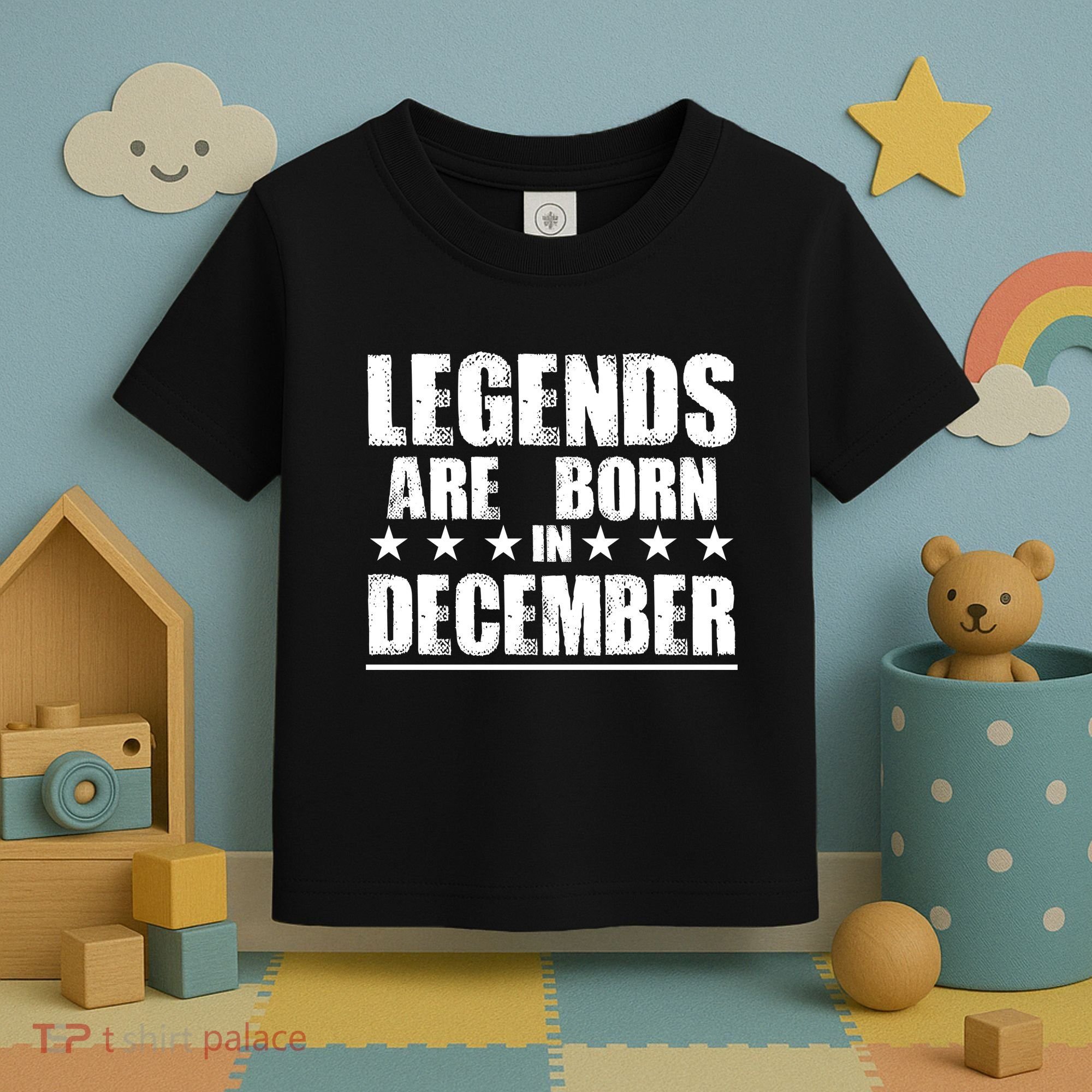 Legends Are Born In December Birthday Toddler T-Shirt