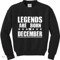 Legends Are Born In December Birthday Kids Sweatshirt thumb 0