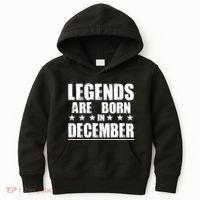 Legends Are Born In December Birthday Kids Hoodie thumb 0