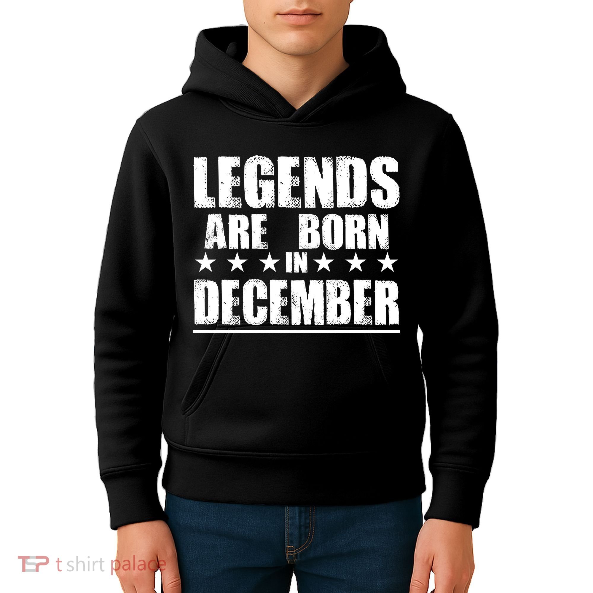Legends Are Born In December Birthday Kids Hoodie