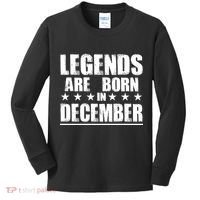 Legends Are Born In December Birthday Kids Long Sleeve Shirt thumb 0