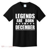 Legends Are Born In December Birthday Kids T-Shirt thumb 0