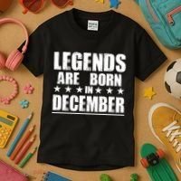 Legends Are Born In December Birthday Kids T-Shirt thumb 3