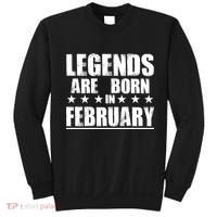Legends Are Born In February Birthday Sweatshirt thumb 0