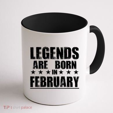 Legends Are Born In February Birthday Coffee Mug back