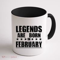 Legends Are Born In February Birthday Coffee Mug thumb 1