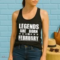 Legends Are Born In February Birthday Women's Tank Top thumb 2