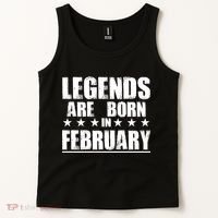 Legends Are Born In February Birthday Tank Top thumb 2