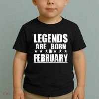 Legends Are Born In February Birthday Toddler T-Shirt thumb 2