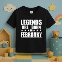Legends Are Born In February Birthday Toddler T-Shirt thumb 3