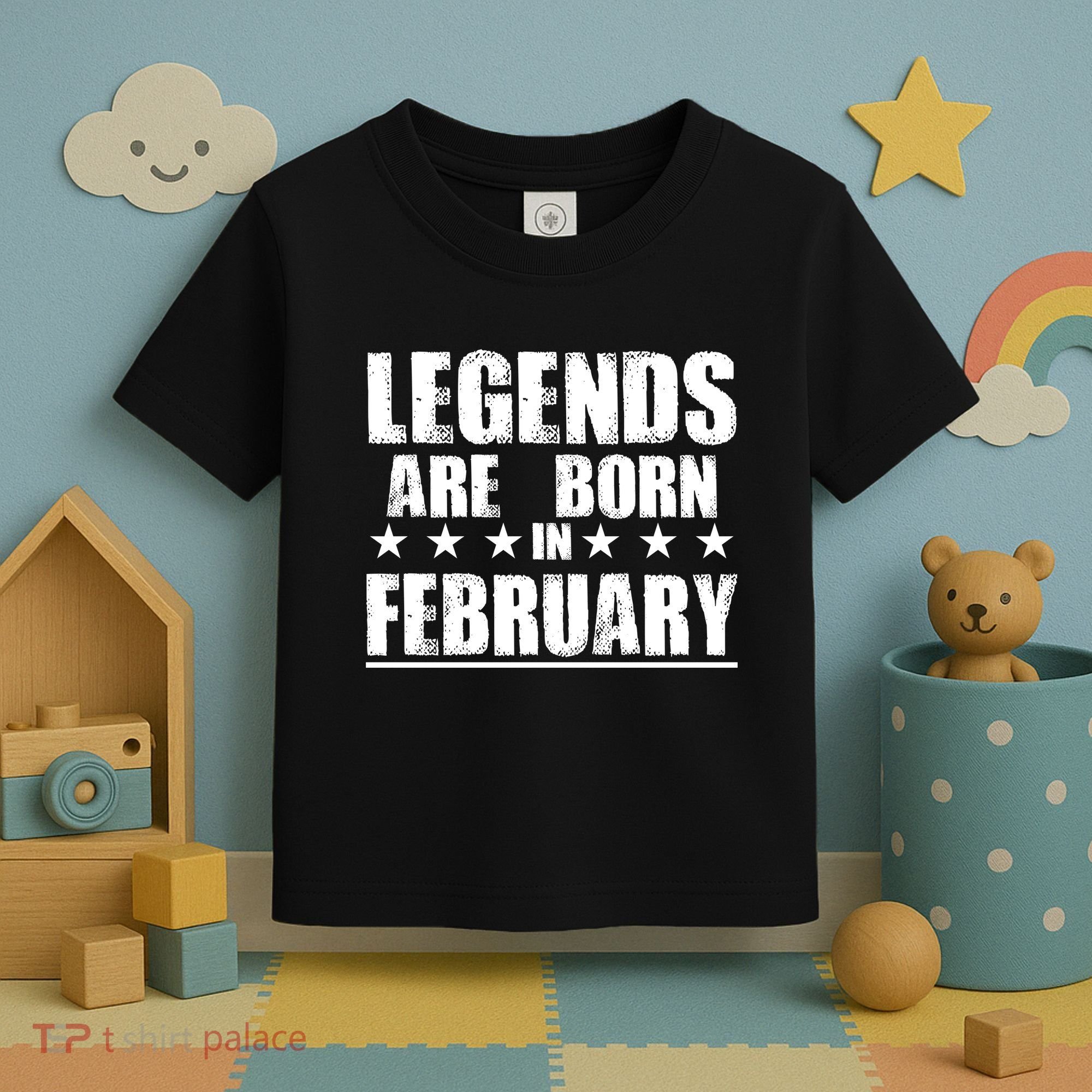 Legends Are Born In February Birthday Toddler T-Shirt