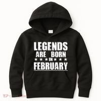 Legends Are Born In February Birthday Kids Hoodie thumb 0