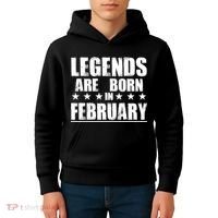Legends Are Born In February Birthday Kids Hoodie thumb 4