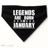 Legends Are Born In January Birthday USA-Made Doggie Bandana thumb 0