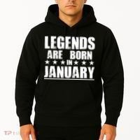 Legends Are Born In January Birthday Hoodie thumb 2