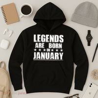 Legends Are Born In January Birthday Hoodie thumb 3
