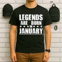 Legends Are Born In January Birthday T-Shirt thumb 6