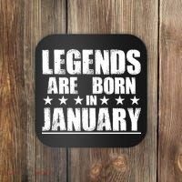 Legends Are Born In January Birthday Coaster thumb 0