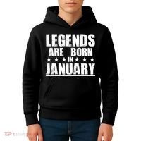 Legends Are Born In January Birthday Kids Hoodie thumb 4