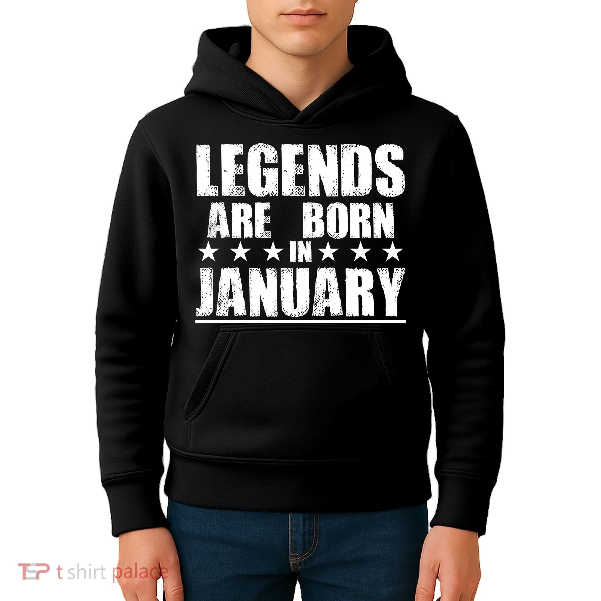 Legends Are Born In January Birthday Kids Hoodie