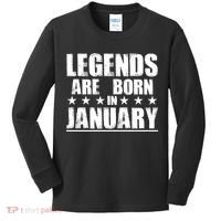 Legends Are Born In January Birthday Kids Long Sleeve Shirt thumb 0