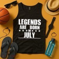 Legends Are Born In July Birthday Tank Top thumb 4