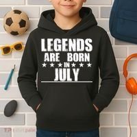 Legends Are Born In July Birthday Kids Hoodie thumb 2