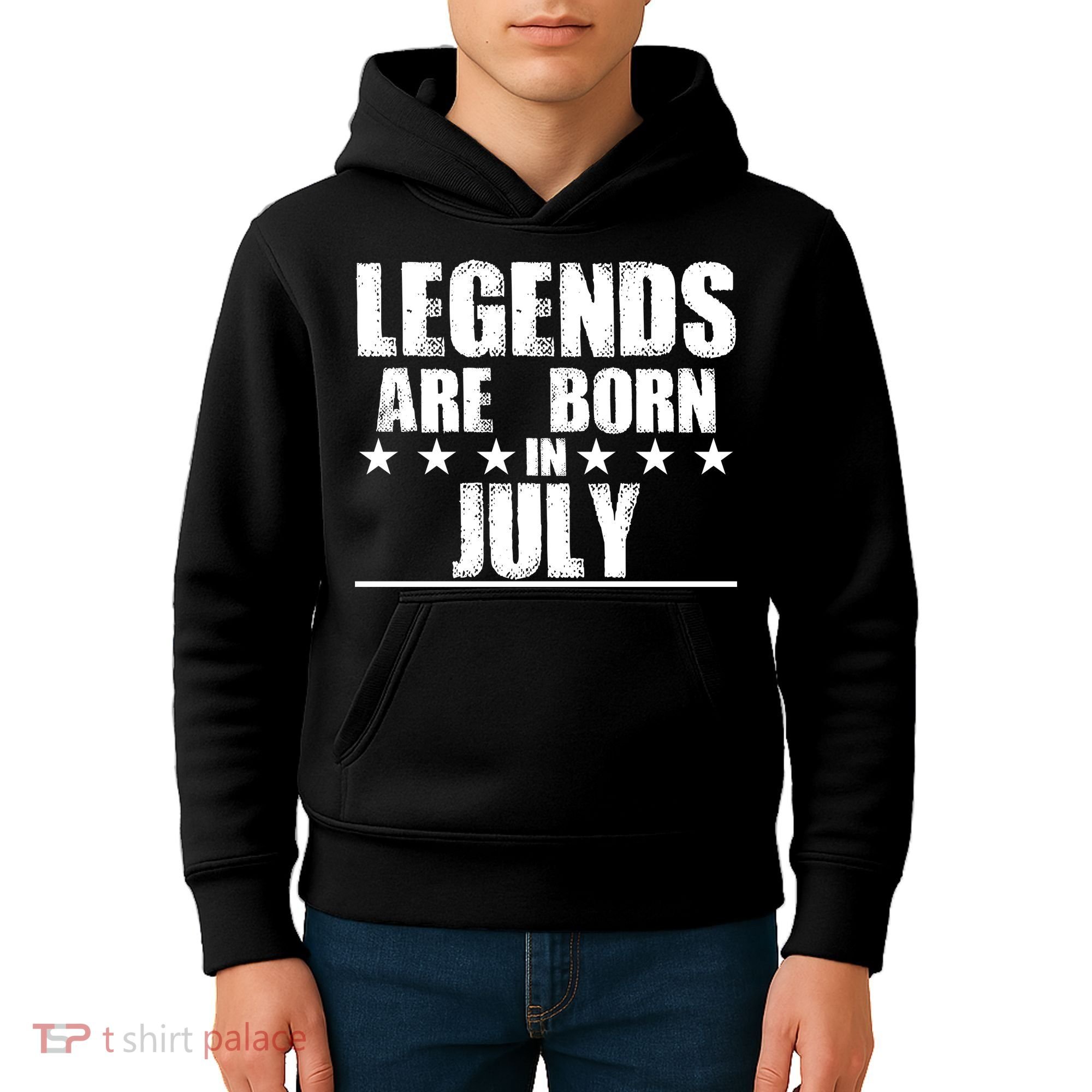 Legends Are Born In July Birthday Kids Hoodie