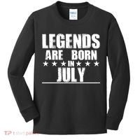 Legends Are Born In July Birthday Kids Long Sleeve Shirt thumb 0