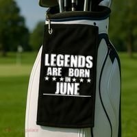 Legends Are Born In June Birthday Golf Towel thumb 2