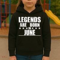 Legends Are Born In June Birthday Kids Hoodie thumb 3