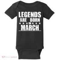 Legends Are Born In March Birthday Baby Bodysuit thumb 0