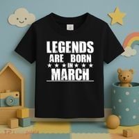 Legends Are Born In March Birthday Toddler T-Shirt thumb 3