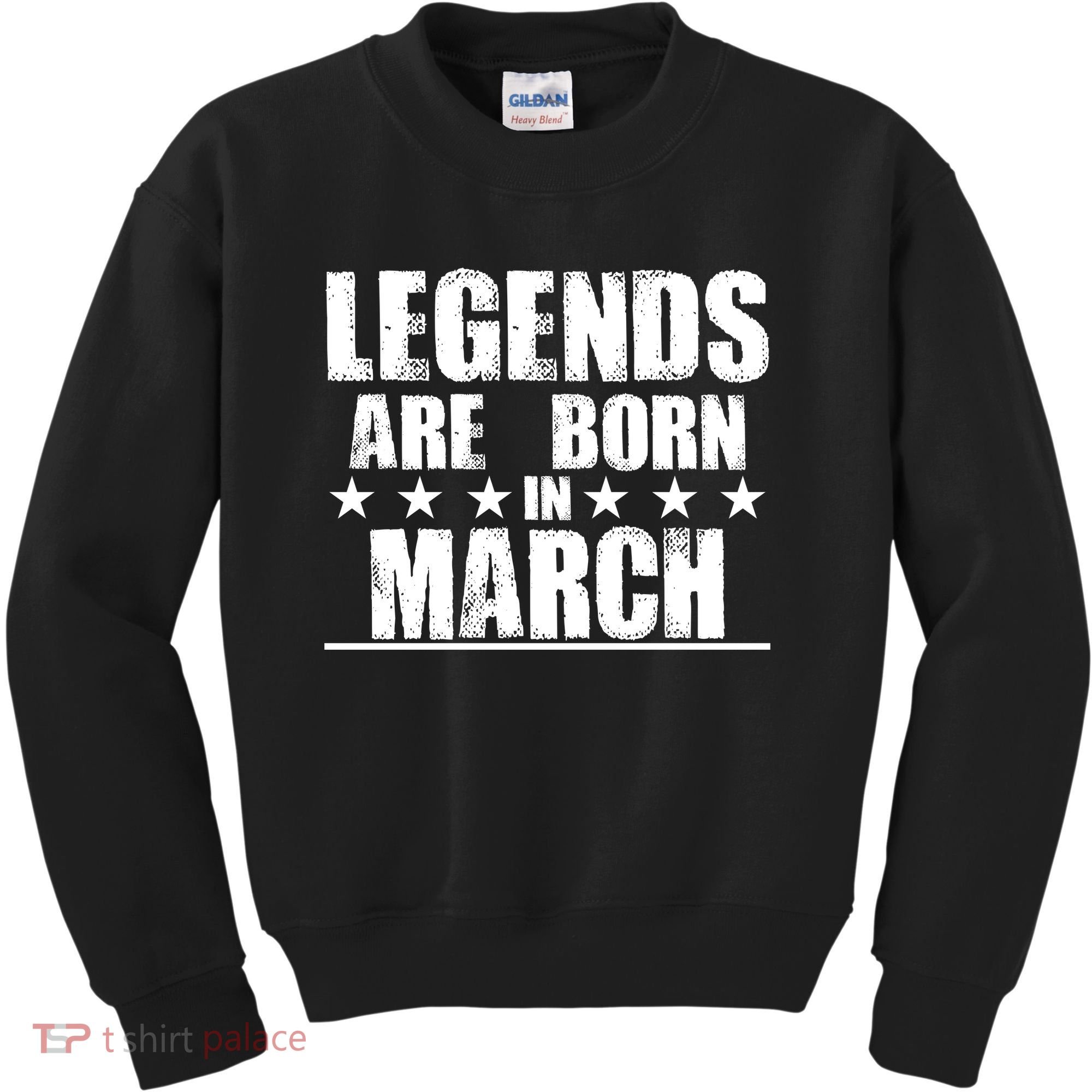 Legends Are Born In March Birthday Kids Sweatshirt