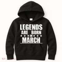 Legends Are Born In March Birthday Kids Hoodie thumb 0