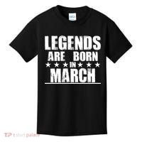 Legends Are Born In March Birthday Kids T-Shirt thumb 0