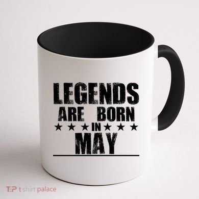Legends Are Born In May Birthday Coffee Mug back