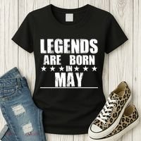 Legends Are Born In May Birthday Women's T-Shirt thumb 3