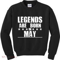 Legends Are Born In May Birthday Kids Sweatshirt thumb 0