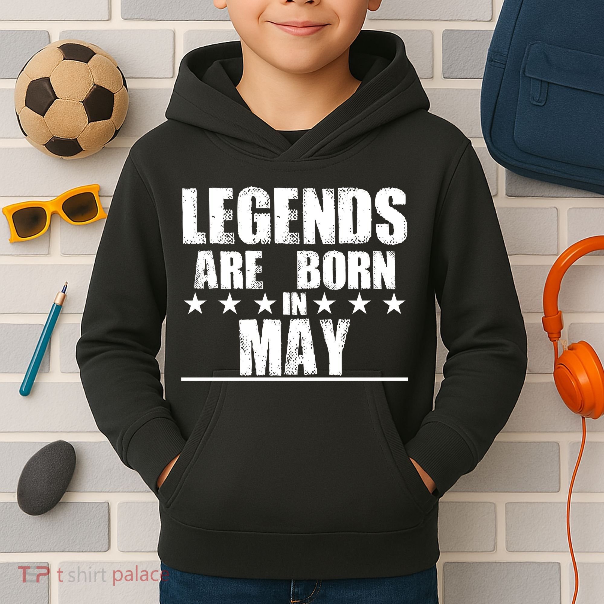 Legends Are Born In May Birthday Kids Hoodie