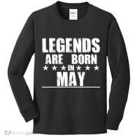 Legends Are Born In May Birthday Kids Long Sleeve Shirt thumb 0