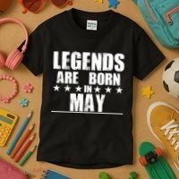 Legends Are Born In May Birthday Kids T-Shirt thumb 3